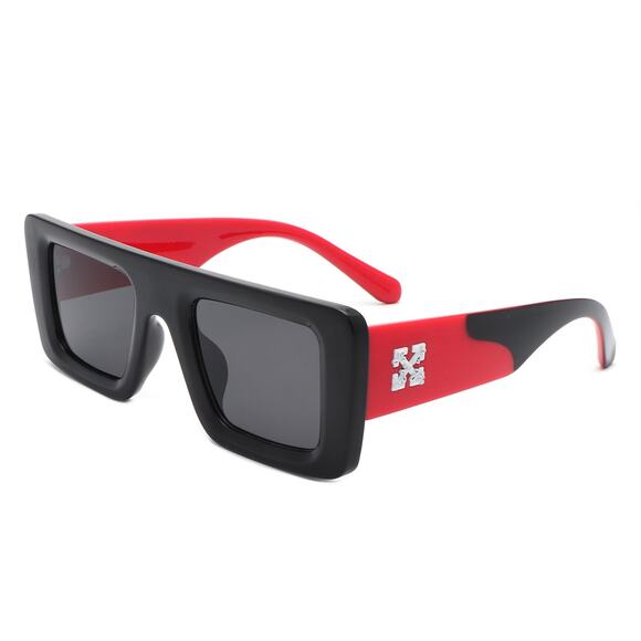 Luxury Black & Gray Square Sunglasses Unisex Classy Exotic - Picture 3 of 3